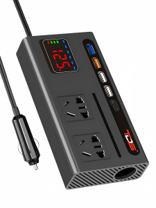 Инвертор автомобильный, преобразователь стабилизатор напряжения 12/220В, 150Вт TDS TS-CAU74